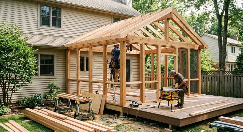 Deck Enclosure Construction in Dallas, TX