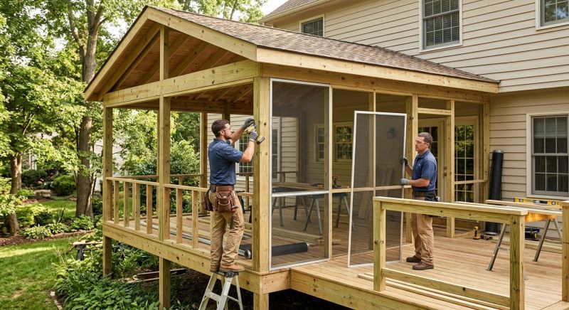 Porch Enclosure Installation in Charlotte, NC