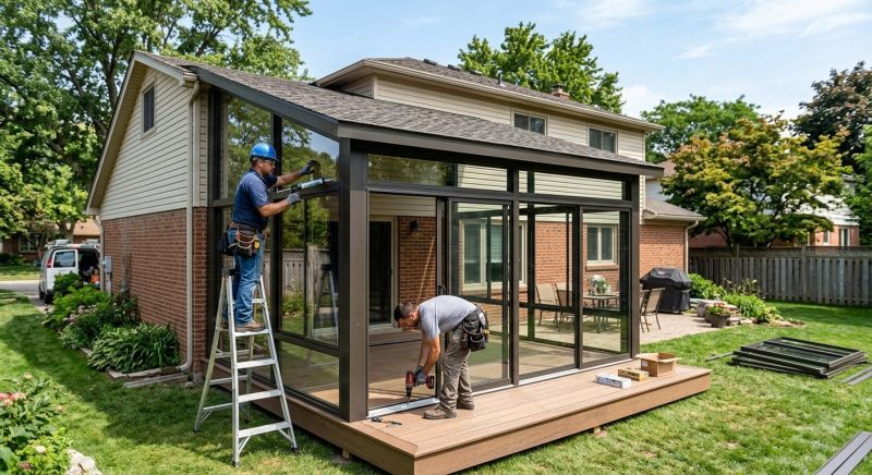 Sunroom Addition Construction in Asheville, NC